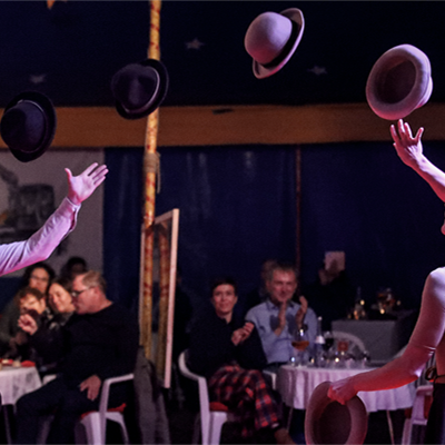 Hat Juggling Duo